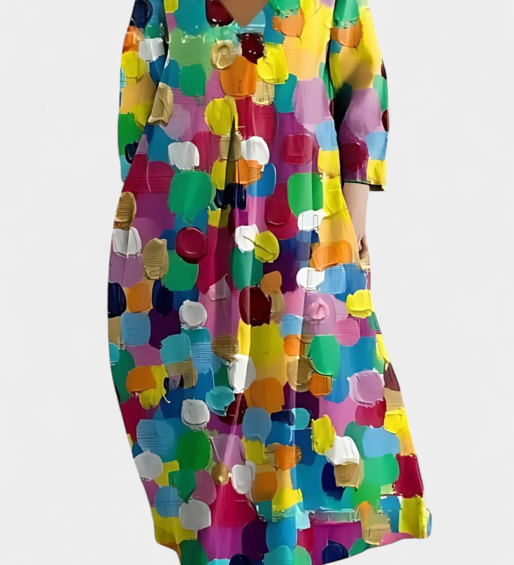 Eabha - V-Neck Fluid Dress