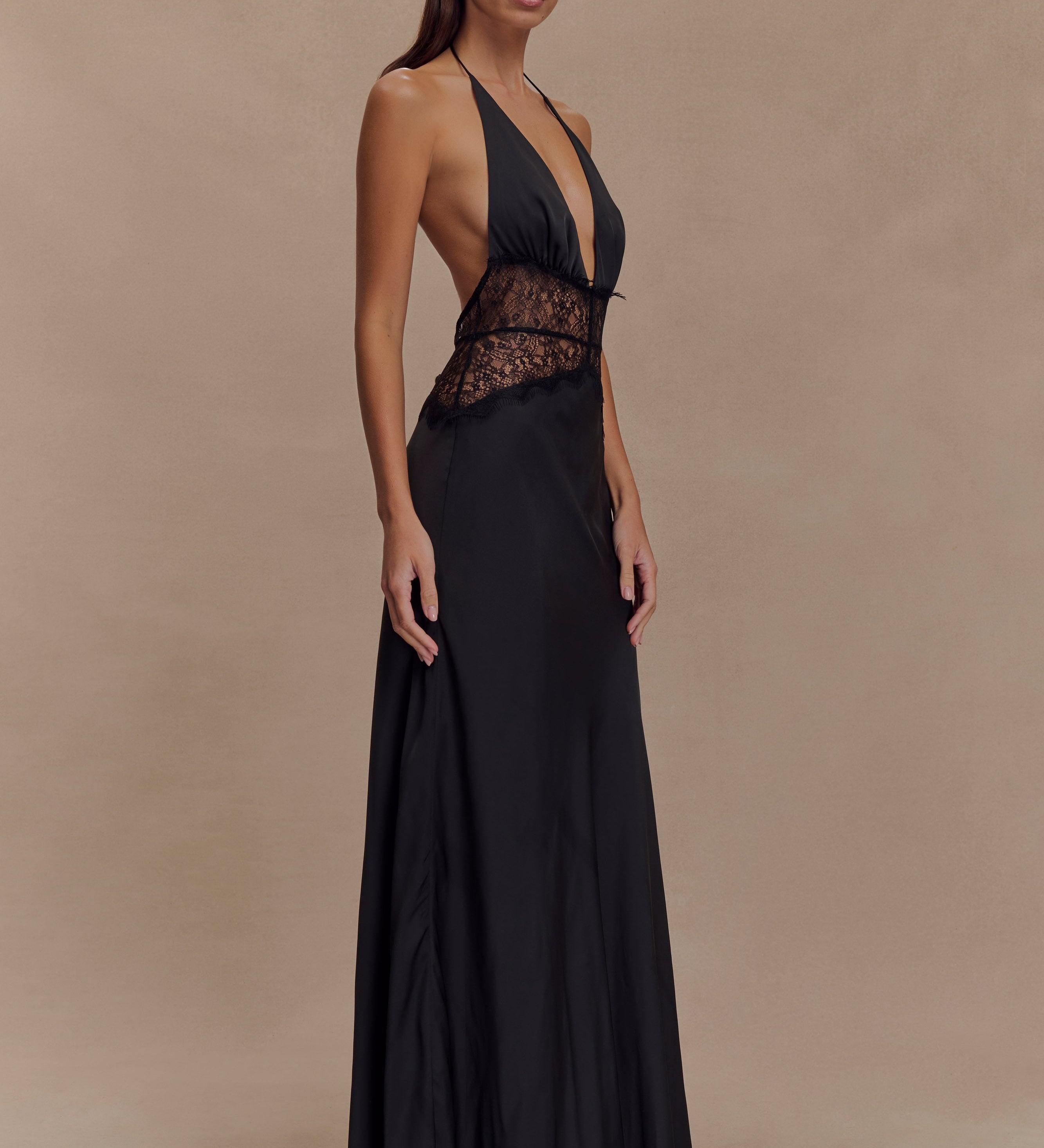 Eilís - Lace Satin Dress