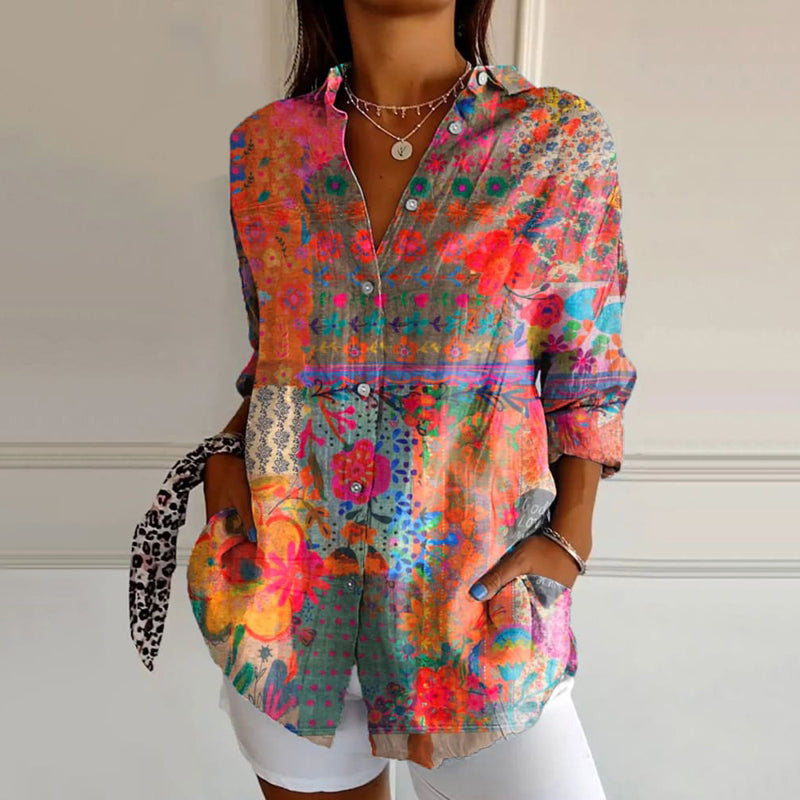 Eabha - Floral Button-Up Shirt