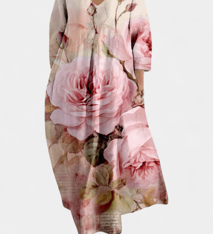 Eabha - V-Neck Fluid Dress