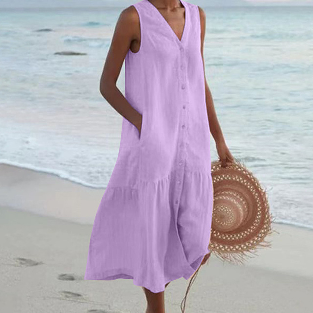 Dervla - V-Neck Summer Dress