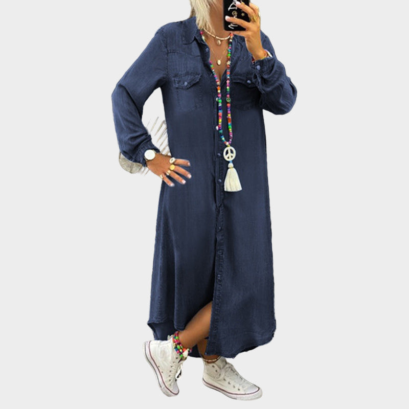 Máiread - Denim Maxi Dress