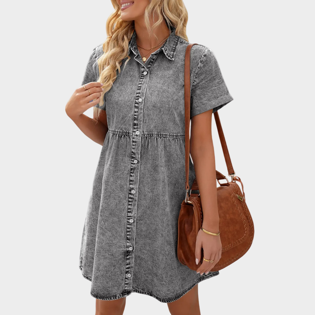 Eimear - Denim Button-Up Dress