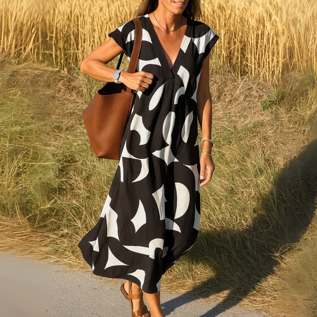 Eithne - V-Neck Flowing Dress