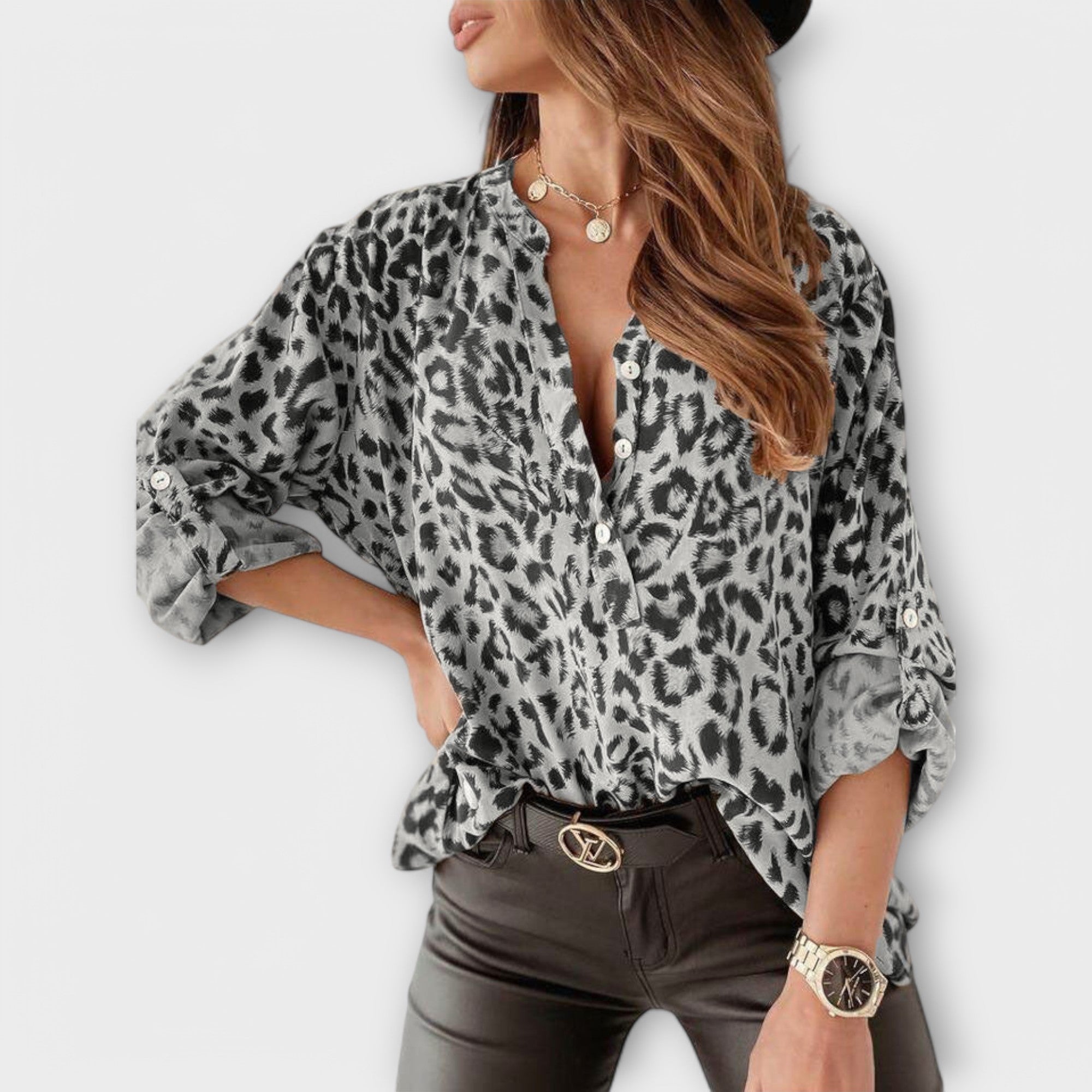 Eithne - Leopard Print Blouse