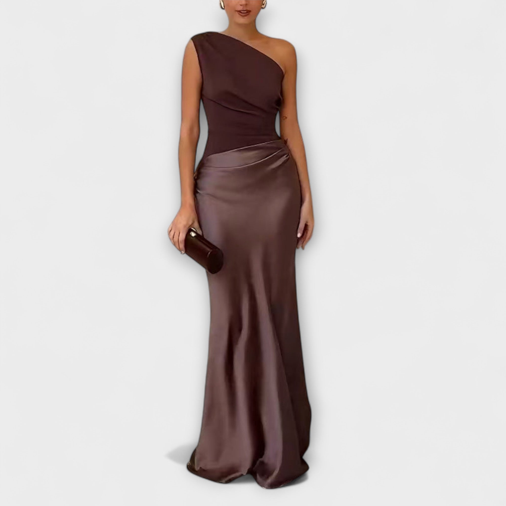 Dervla - Asymmetrical Satin Dress