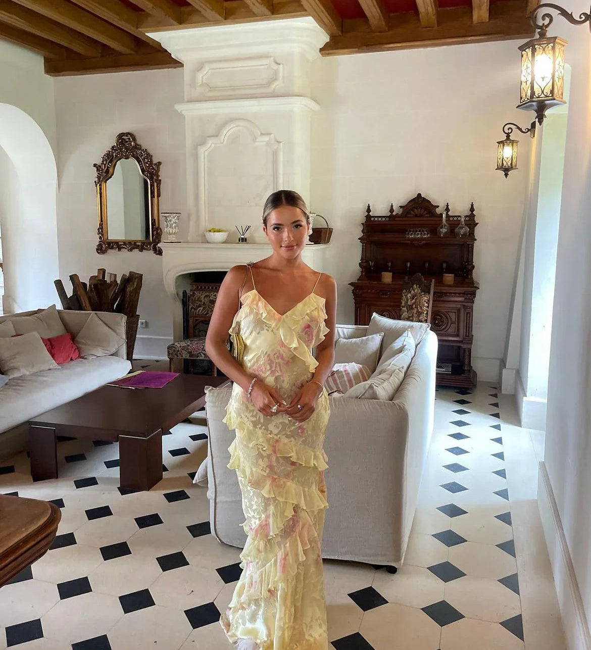 Eabha - Ruffled Long Dress