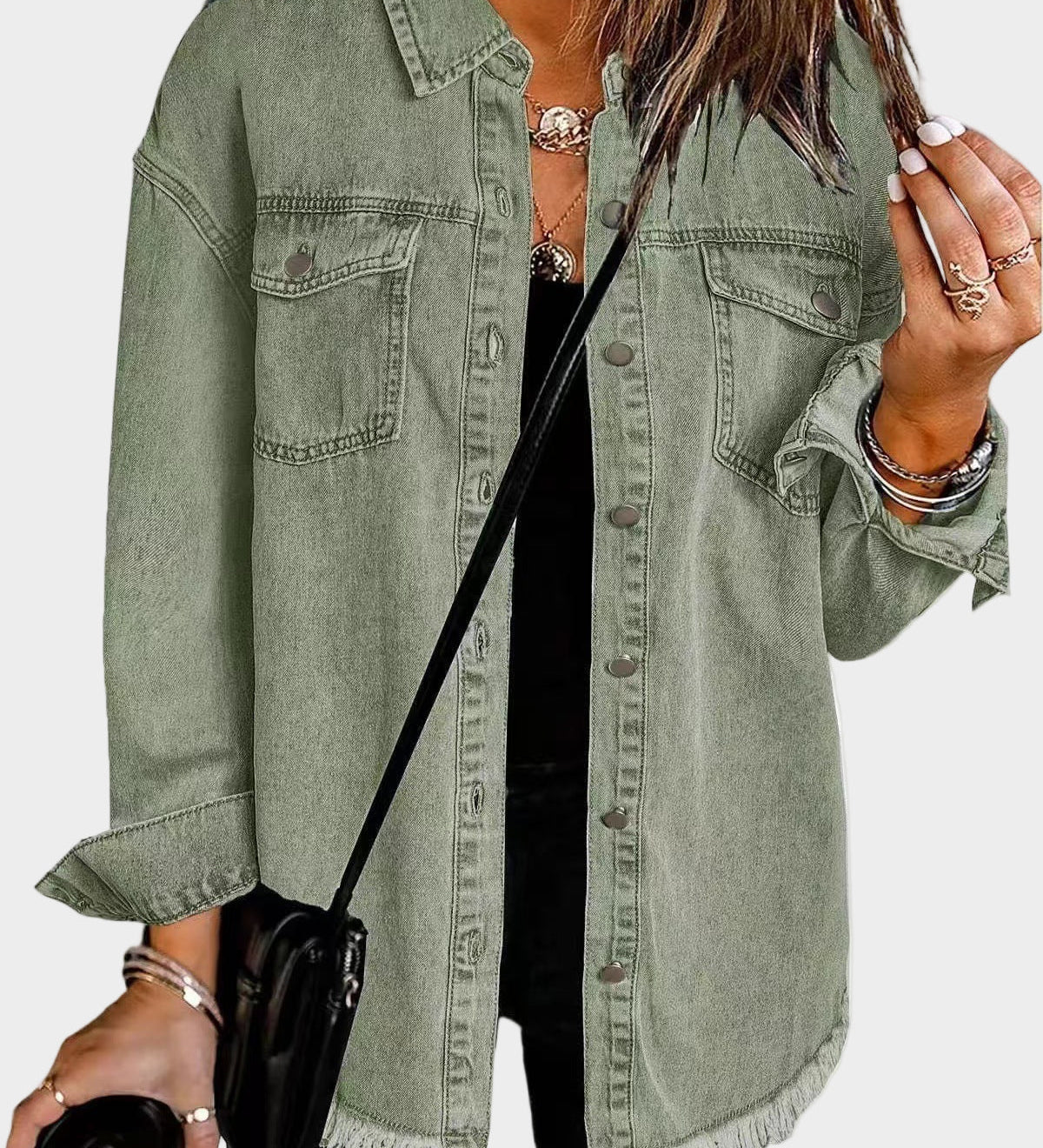 Dervla - Frayed Denim Jacket