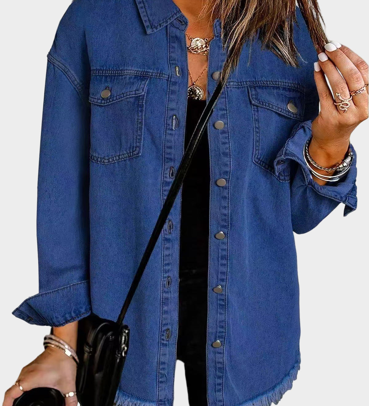 Dervla - Frayed Denim Jacket