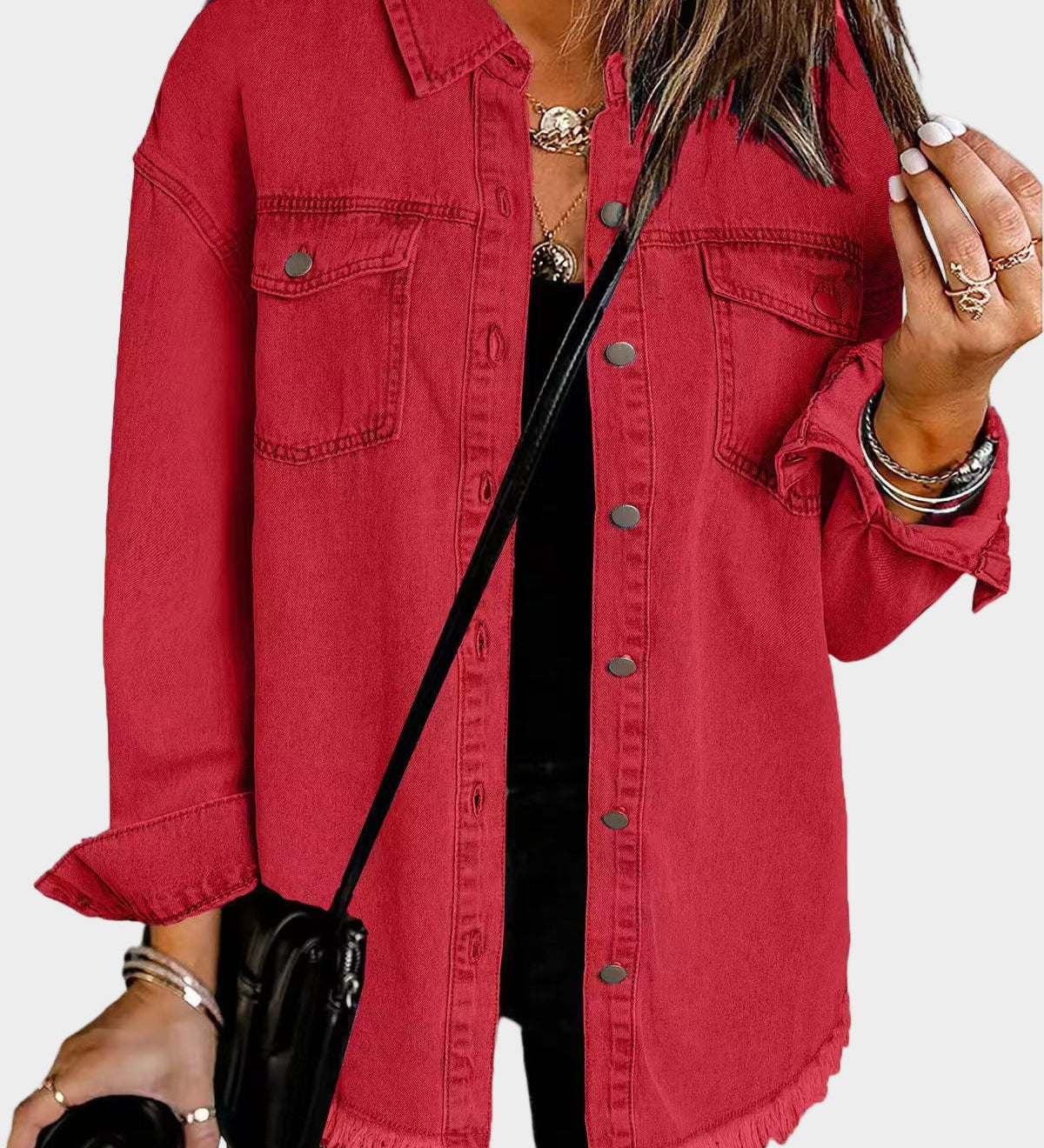 Dervla - Frayed Denim Jacket