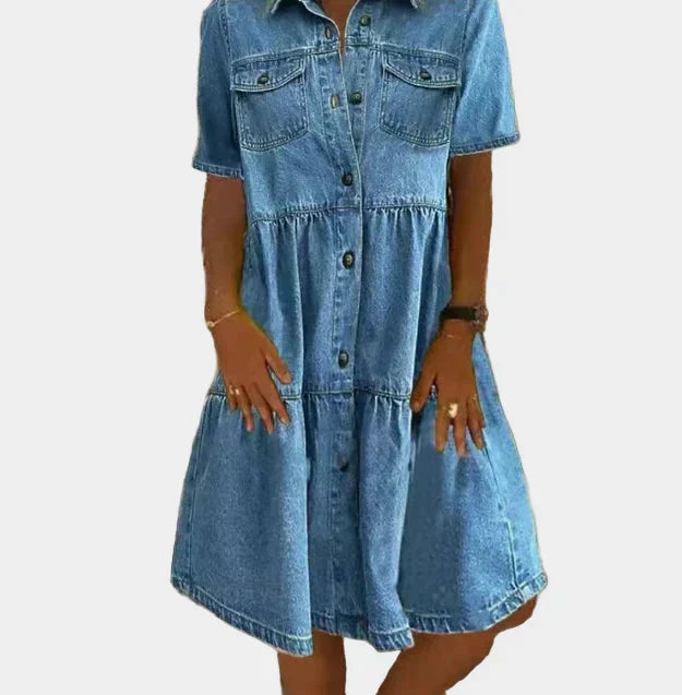 Ciara - Denim Button-Up Dress