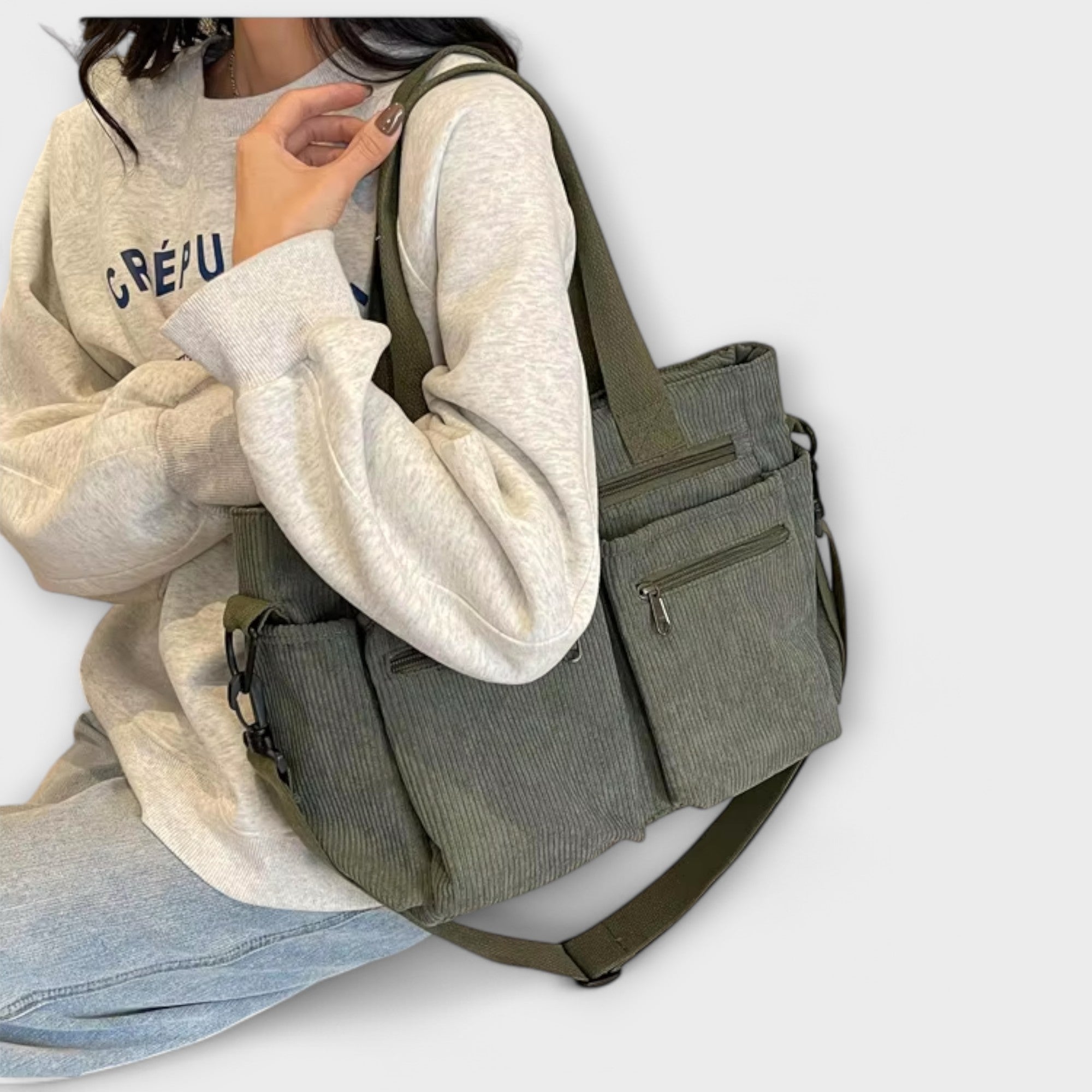 Eimear - Corduroy Multi-Pocket Bag