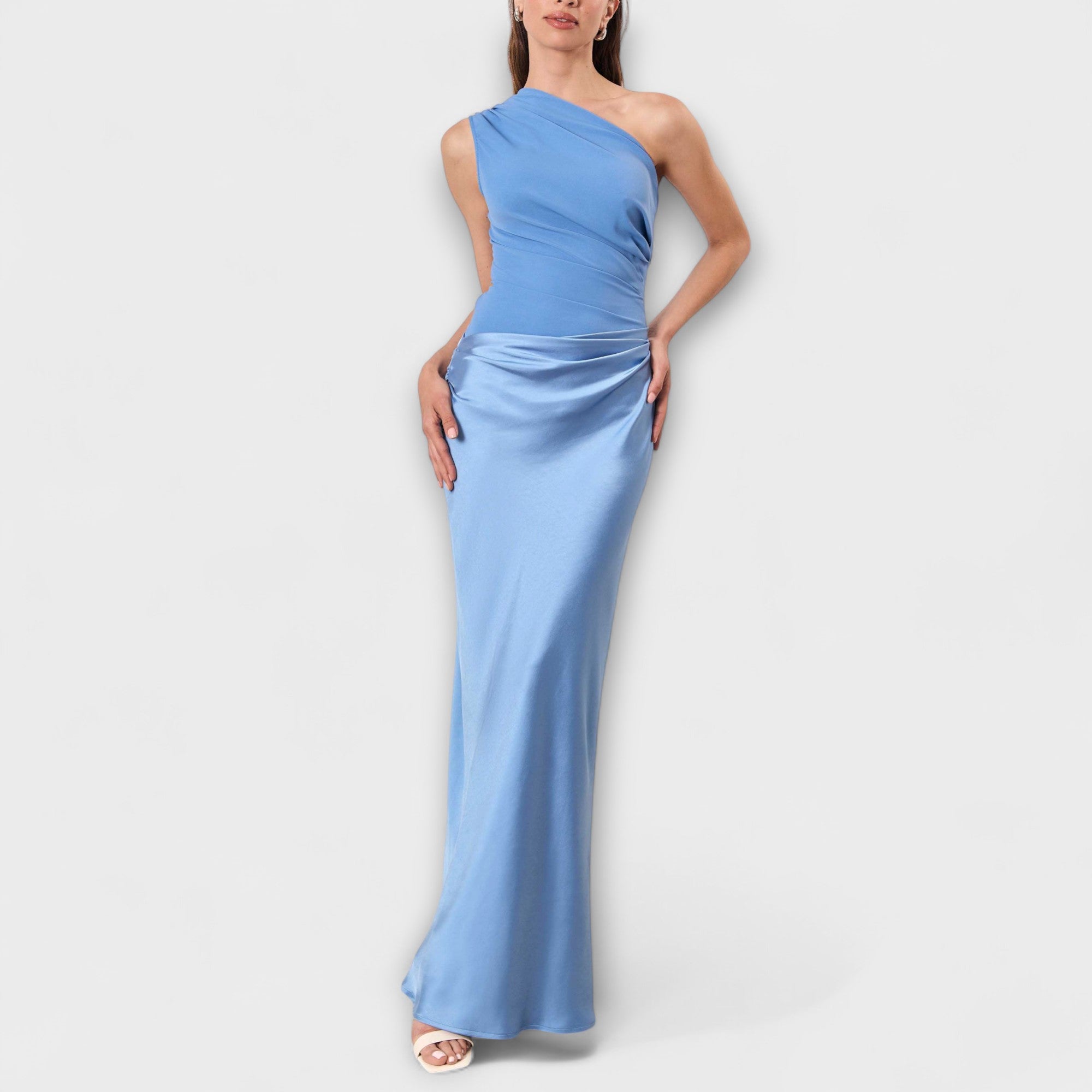 Dervla - Asymmetrical Satin Dress