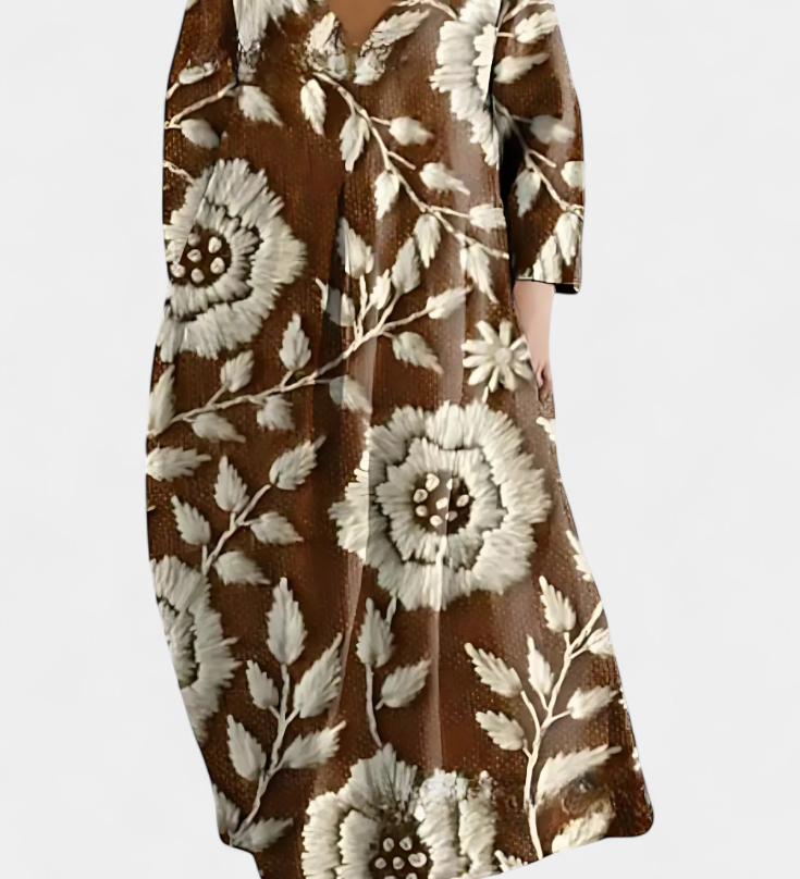 Eabha - V-Neck Fluid Dress