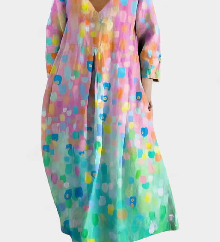 Eabha - V-Neck Fluid Dress