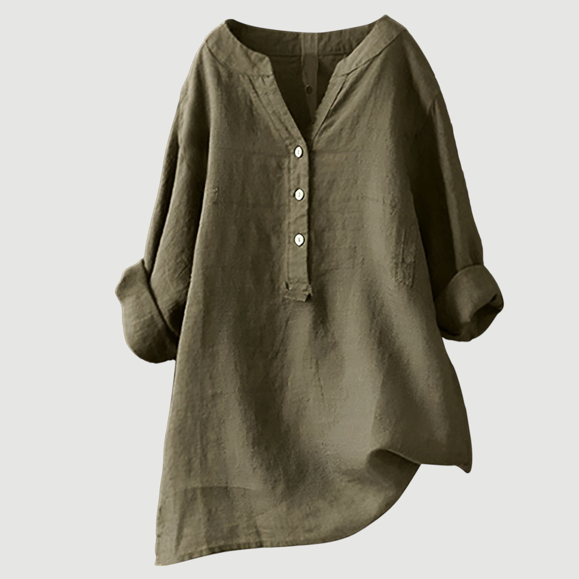 Eabha - White V-Neck Blouse