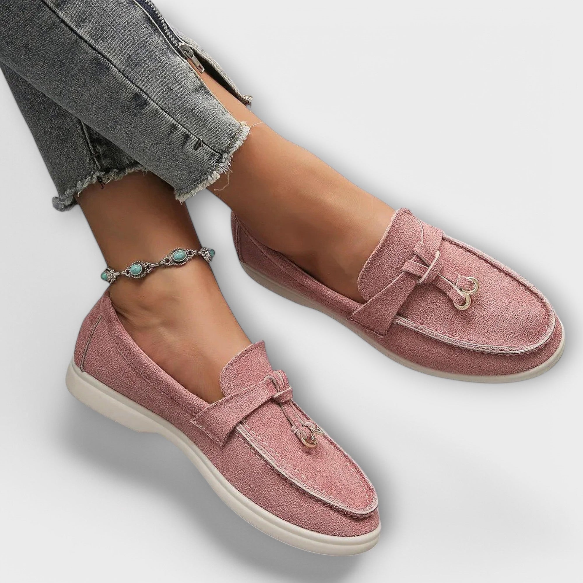 Síle - Beige Decorative Loafers