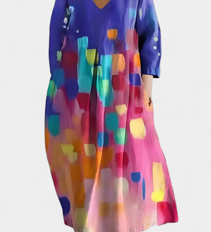 Eabha - V-Neck Fluid Dress