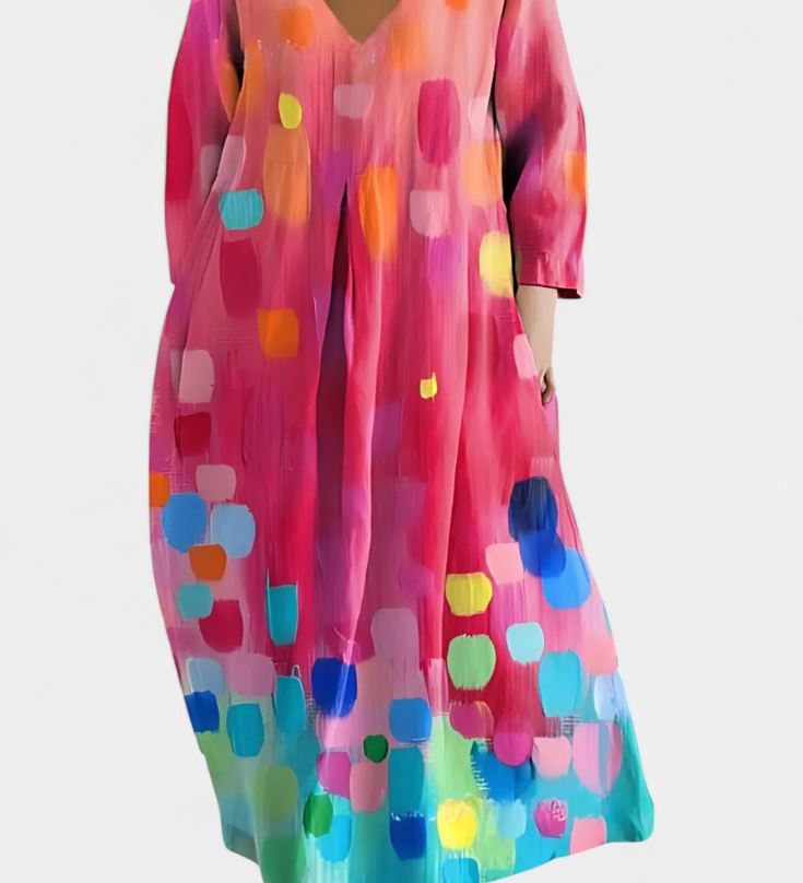 Eabha - V-Neck Fluid Dress