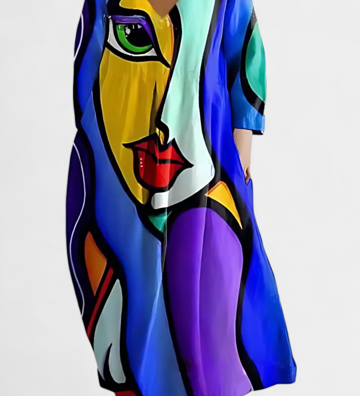 Eabha - V-Neck Fluid Dress