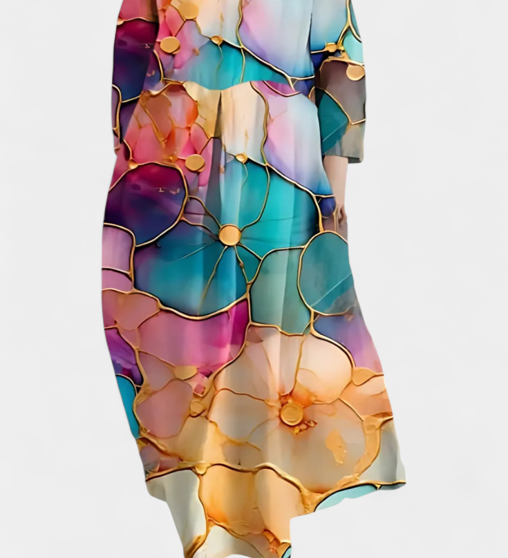 Eabha - V-Neck Fluid Dress